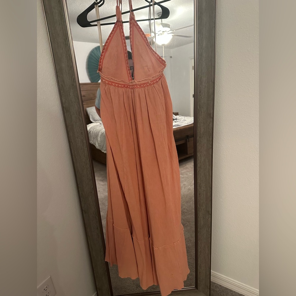 Free People Peach Textured Dress